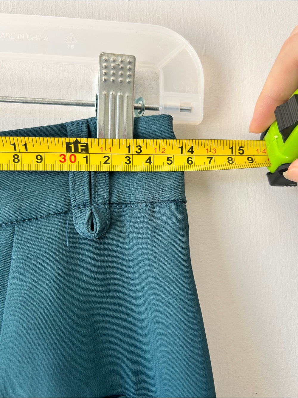 High-Waist Wide-Leg Trousers in Teal - Picture 10 of 11